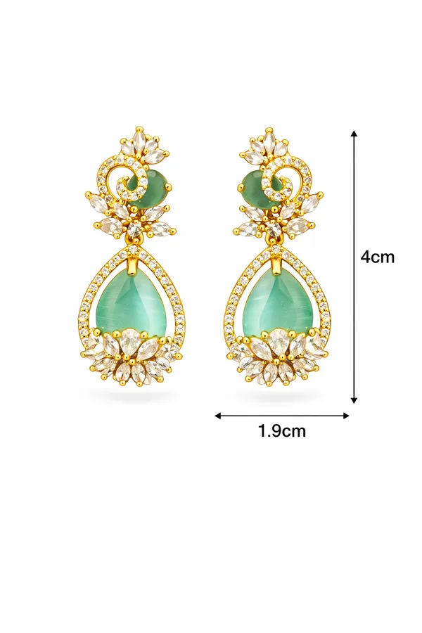 Mint_Green_Alloy_Earrings_For_Women