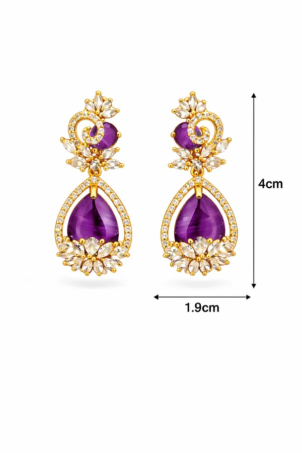 Purple_Alloy_Earrings_For_Women