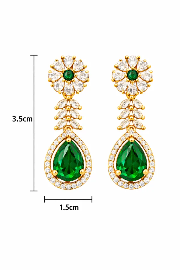 Emerald_Green_Alloy_Earrings_For_Women
