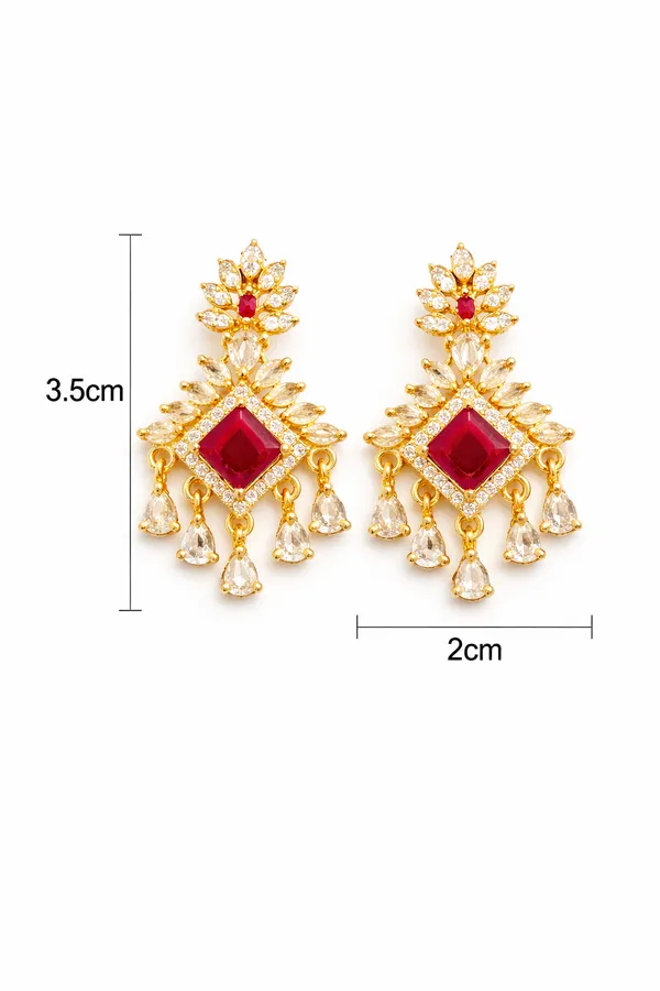 Ruby_Red_Alloy_Earrings_For_Women