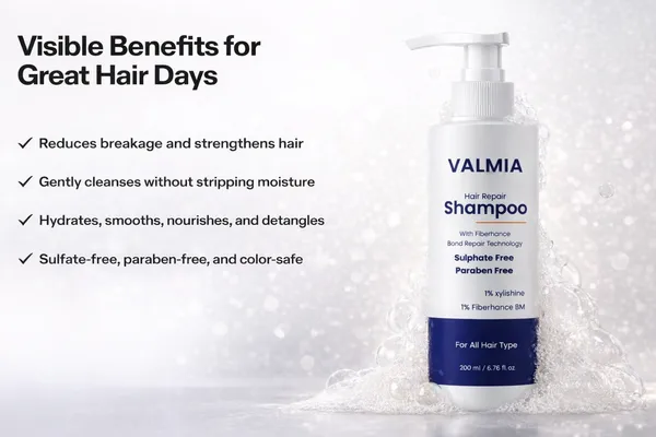 Valmia_Hair_Fall_Control_Shampoo_,_Sulphate_&_Paraben_Free,_Bond_Repair_Shampoo_,_Fiberhance_with_bond_repair_technology_,_Strengthens_&_Repairs_Damaged_Hair_,_Strengthening_and_Repairing_with_,_For_Strong,_Smooth_&_colored_,_Unisex_,_200ml