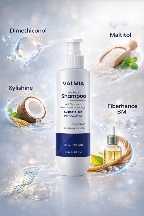 Valmia_Hair_Fall_Control_Shampoo_,_Sulphate_&_Paraben_Free,_Bond_Repair_Shampoo_,_Fiberhance_with_bond_repair_technology_,_Strengthens_&_Repairs_Damaged_Hair_,_Strengthening_and_Repairing_with_,_For_Strong,_Smooth_&_colored_,_Unisex_,_200ml