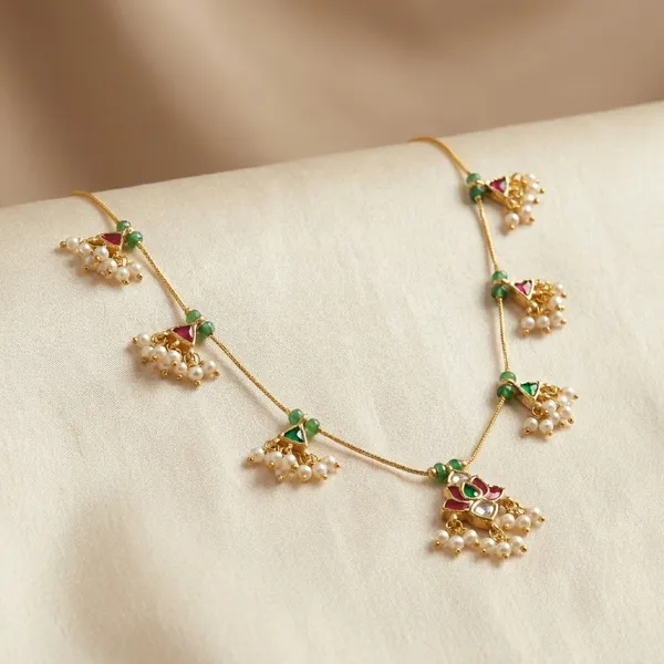 Invisible_Necklace_Traditional_Gold_Toned_Necklace_with_Colorful_Stone_Pendants