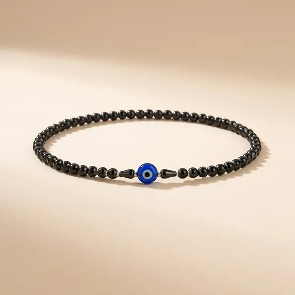 Pure_92.5_Silver_Evil_Eye_Black_Beaded_Anklet_for_Women