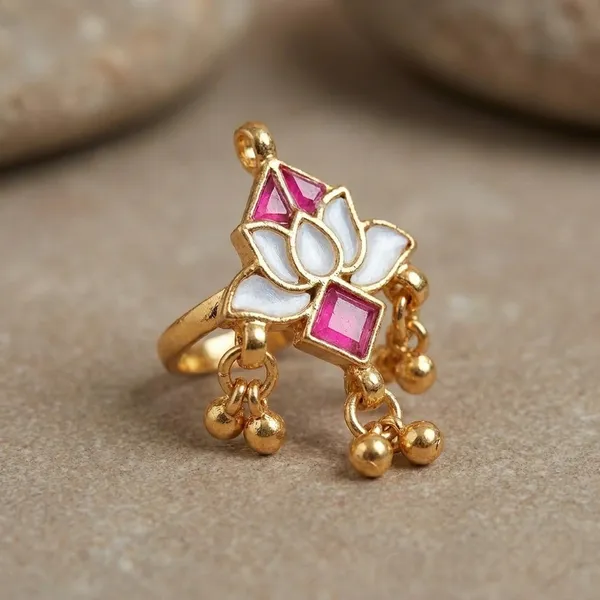 Elegant_Gold_Plated_Lotus_and_Gemstone_Toe_Ring
