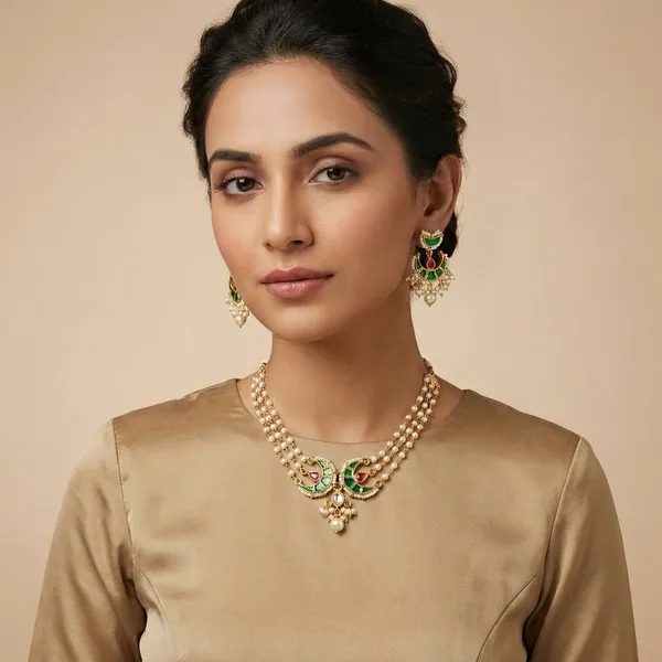 Traditional_Gold_Tone_Peacock_Necklace_Set_with_Green_and_Red_Stones