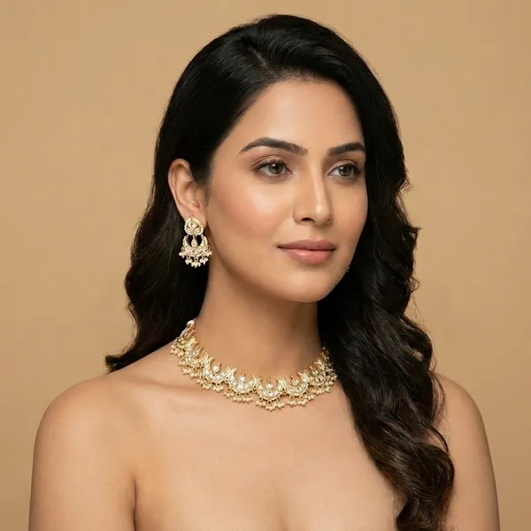Traditional_Golden_Peacock_Choker_Necklace_Set_with_Earrings