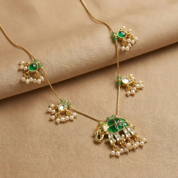 Invisible_Necklace_with_Kundan_and_Jadau_Elephant_Traditional_Indian_Gold_Plated_Adjustable_Necklace_set