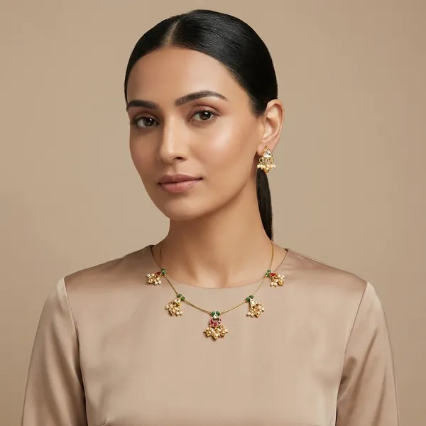 Invisible_Necklace_Traditional_Gold_Toned_Kundan_Necklace_Set_with_Earrings