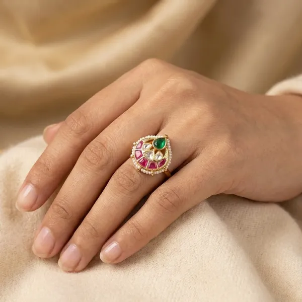 Traditional_Kundan_Meenakari_Ring_with_Green_and_Pink_Stones