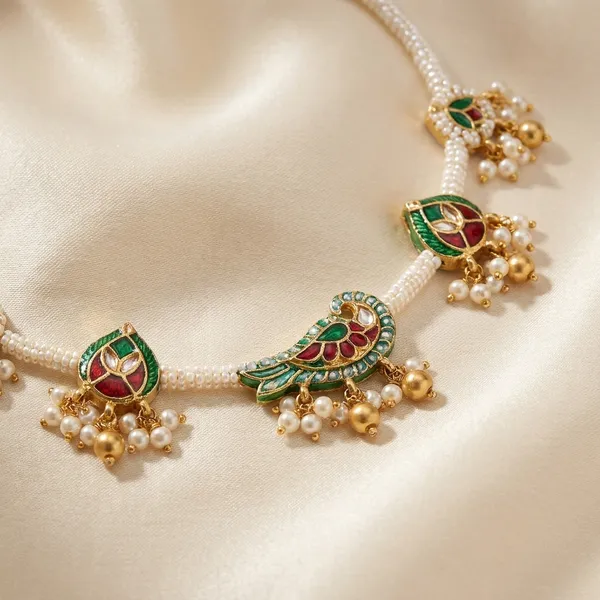 Traditional_Hasli_Necklace_Set_with_Floral_Motifs_and_Green_Stones