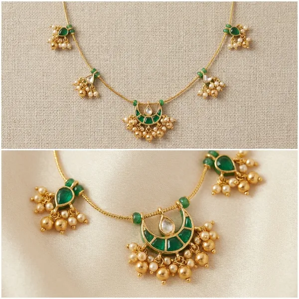 Traditional_Green_Stone_Necklace_with_Golden_Floral_Pendants