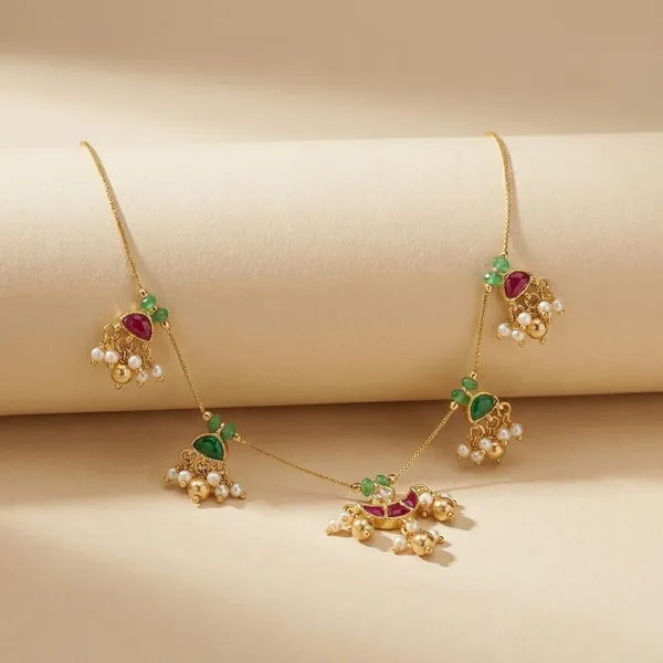 Invisible_Necklace_Traditional_Gold_Tone_Necklace_Set_with_Colorful_Stone_Embellishment