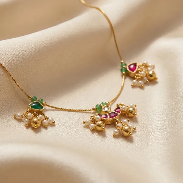 Invisible_Necklace_Traditional_Gold_Tone_Necklace_Set_with_Colorful_Stone_Embellishment