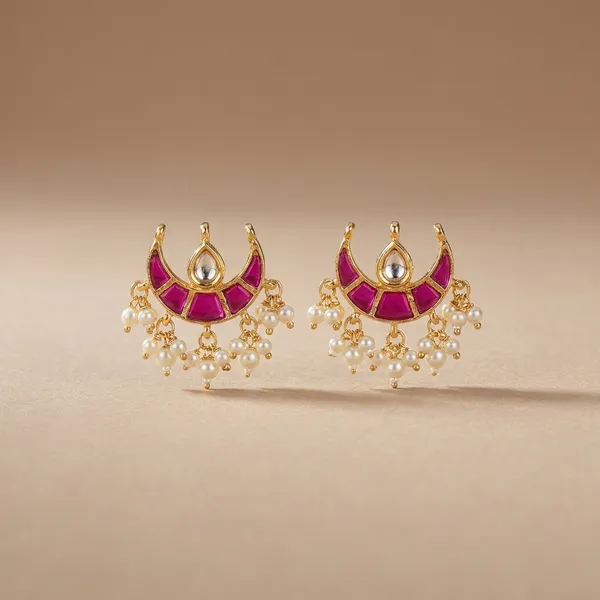Elegant_Gold_Toned_Kundan_Earrings_with_Pearl_Drops