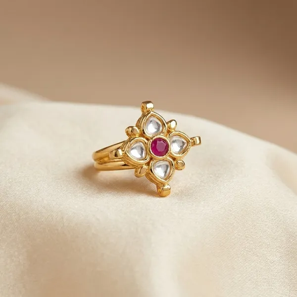 Traditional_Kundan_Meenakari_Finger_Toe_Ring_with_Pink_and_White_Stone