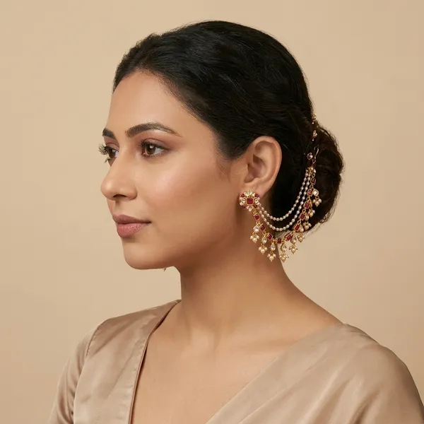 Elegant_Pearl_and_Stone_Ear_Chain_Set