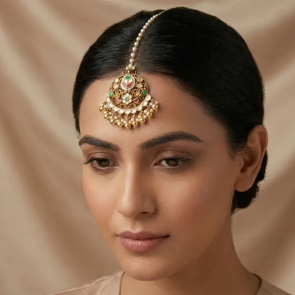 Traditional_Gold_Toned_Maang_Tikka_with_Kundan_and_Pearl_Work