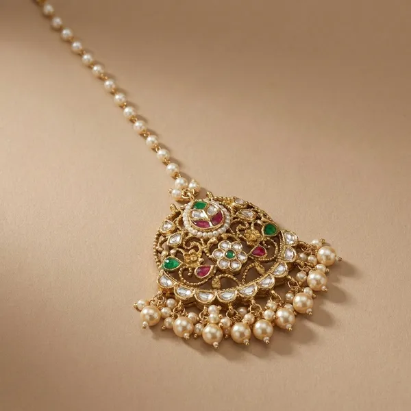 Traditional_Gold_Toned_Maang_Tikka_with_Kundan_and_Pearl_Work
