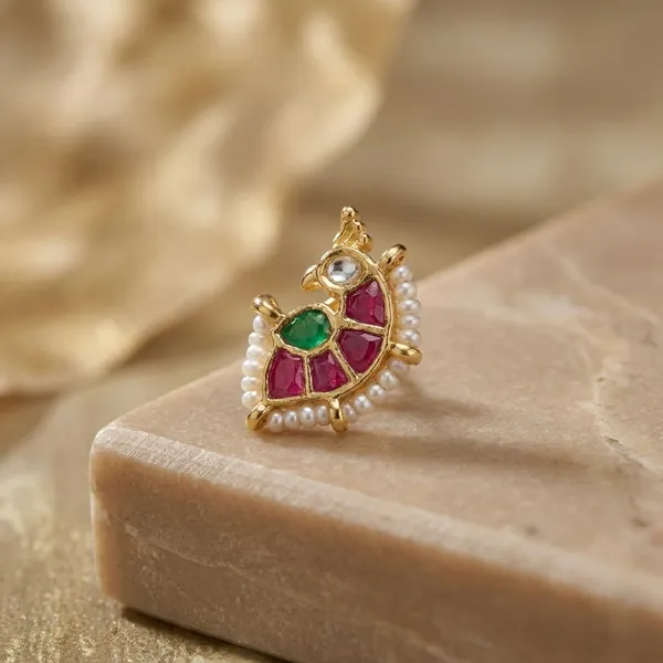 Peacock_Design_Kemp_Stone_Stud_Earrings_for_Women