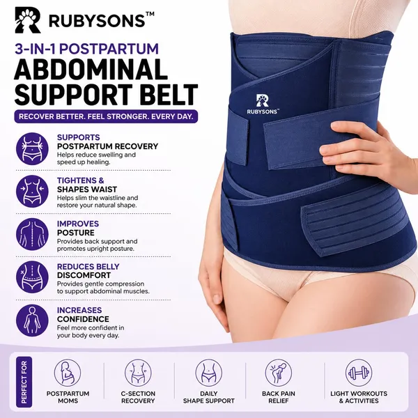 3_in_1_Post_Pregnancy_Abdominal_Belt_(Blue)
