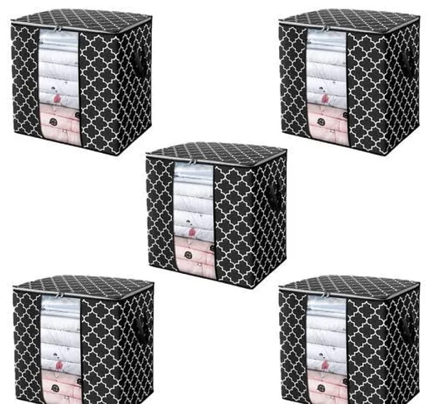 Pack_Of_5_|_Clothes_Cover_|_Multi_Use_Covers_Combo_|_Black