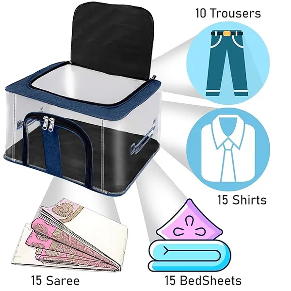 Pack_Of_2_|_33_Ltr_Pvc_Transparent_Moisture_Proof_Storage_Box_For_Clothes_|_Under-Bed_Closet_Wardrobe_Organizer_Bag_For_Clothes_With_Carry_Handle_(44_X_31_X_24_Cm)_|_Blue