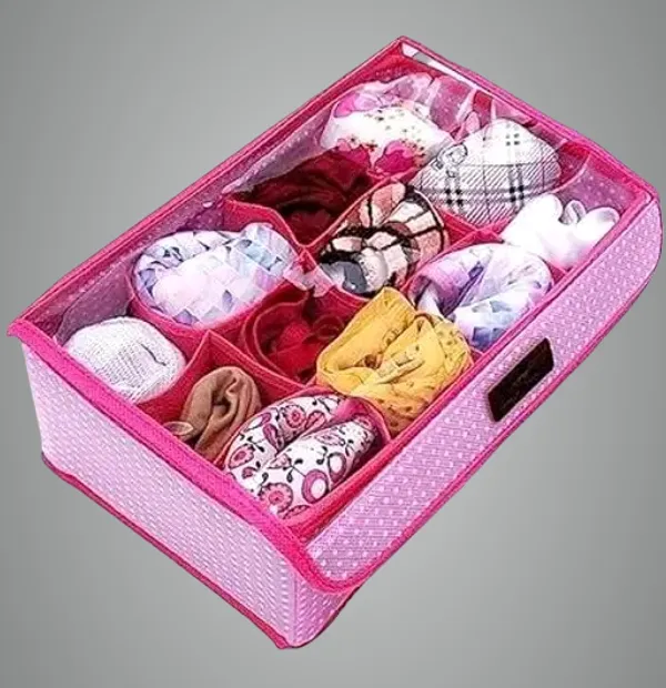 12-Compartment_Foldable_Fabric_Storage_Organizer_Box_-_Pink