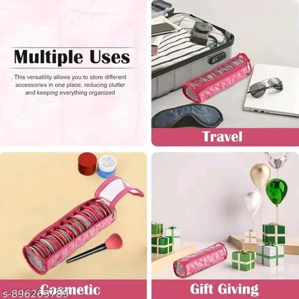 Premium_Bangles_Organisers_Storage_Box_With_10_Compartments_|_Gold_Jewellery_Pouch_&_Chudi_Case_Holder_For_Women_|_Printed_|_Pink