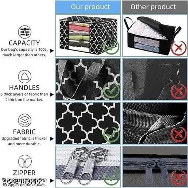 Pack_Of_2_|_Non_Woven_Printed_Saree_Cover_|_Black