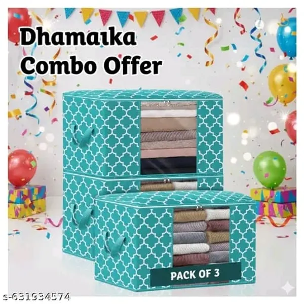 Pack_Of_3_|_Non_Woven_Printed_Saree_Cover_|_Rama