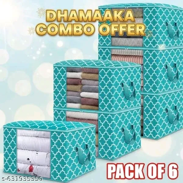 Pack_Of_6_|_Non_Woven_Printed_Saree_Cover_|_Rama