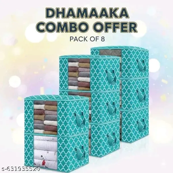 Pack_Of_8_|_Non_Woven_Printed_Saree_Cover_|_Rama