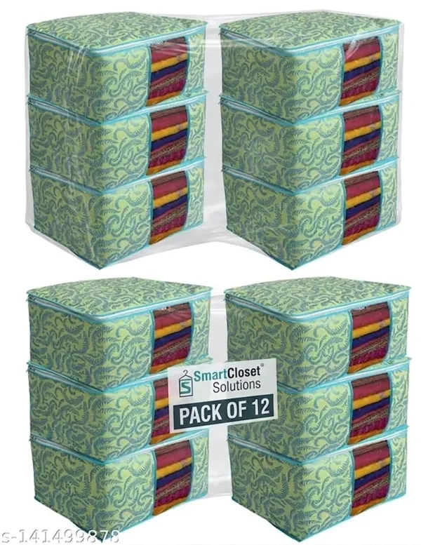 1-Compartment_Foldable_Fabric_Storage_Organizer_Box_-_Parrot_Green