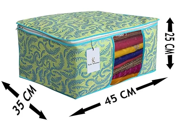 1-Compartment_Foldable_Fabric_Storage_Organizer_Box_-_Parrot_Green