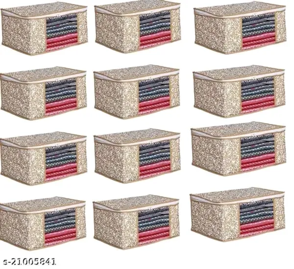 1-Compartment_Foldable_Fabric_Storage_Organizer_Box_-_Cream