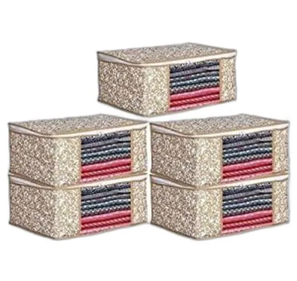 1-Compartment_Foldable_Fabric_Storage_Organizer_Box_-_Cream