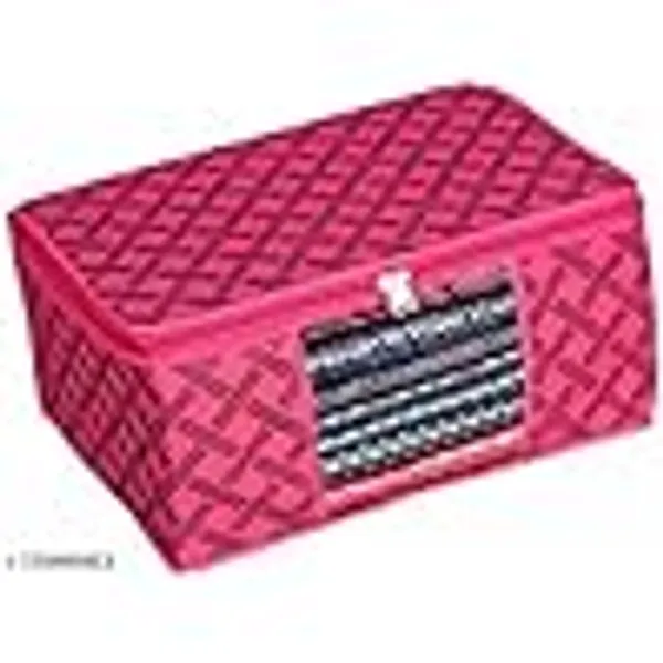 1-Compartment_Foldable_Fabric_Storage_Organizer_Box_-_Pink