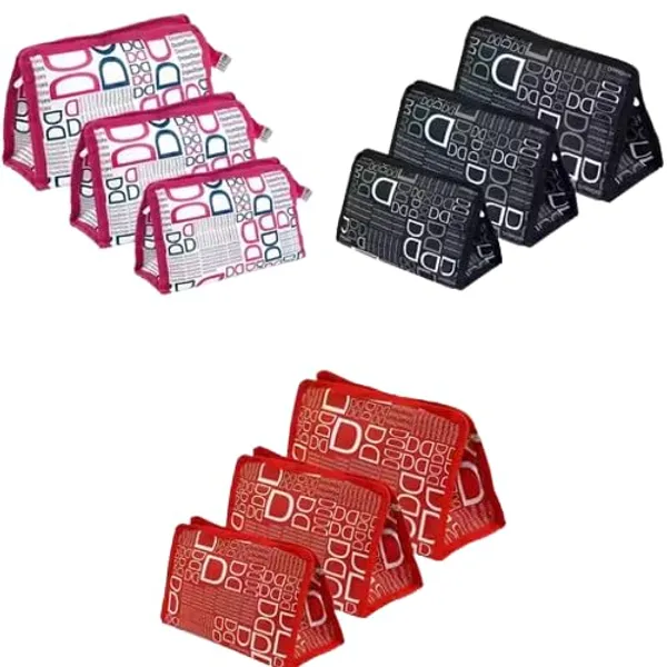 Combo_Multipurpose_Pouch/Makeup/Cosmetic/Shaving/Toiletry_|_Travel_Kit_Pouch_Bag_For_Men_And_Women_(Pack_Of_9)