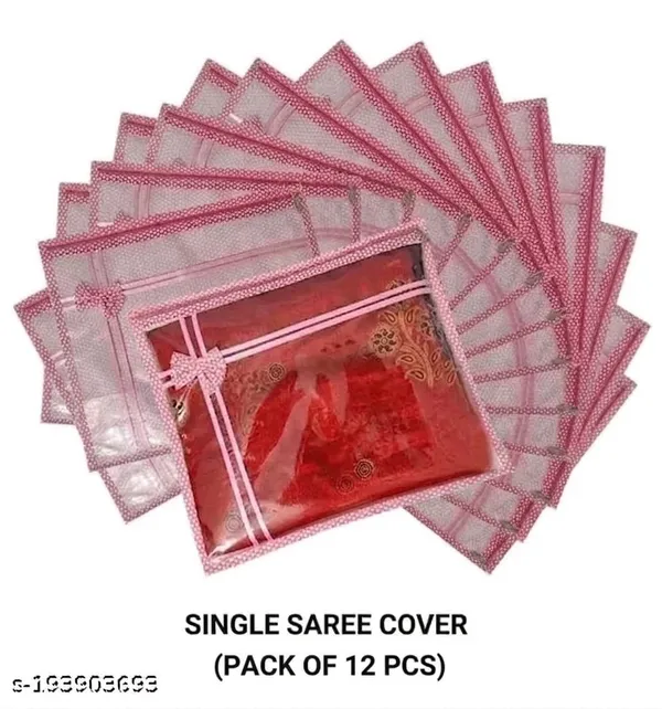 Pack_Of_12_|_Non_Woven_Single_Packing_Saree_Cover_Bag_With_Zip,_Cloth_Cover_|_Pink