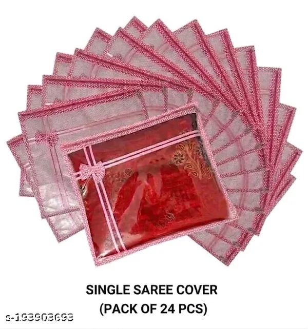 Pack_Of_24_|_Non_Woven_Single_Packing_Saree_Cover_Bag_With_Zip,_Cloth_Cover_|_Pink