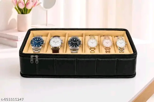 Premium_Mens_And_Womens_Watch_Box_Organiser_6_Slots_-_Vegan_Leather_Watch_Organizer_With_Glass_Window,_Luxury_Watches_Display_Case_For_Collectors,_Gift_Ready_Case