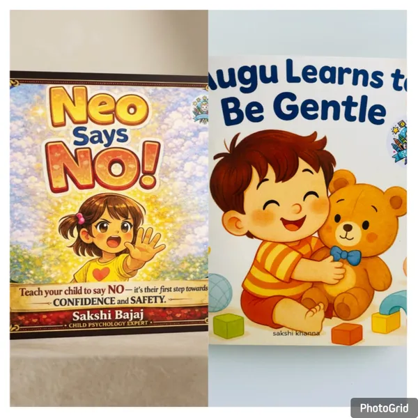 Augu_Learns_To_Be_Gentle_Children_Board_Book_By_Sakshi_Khanna_And_Neo_Says_No_Child_Safety_And_Confidence_Book_By_Sakshi_Bajaj_Pack_Of_2