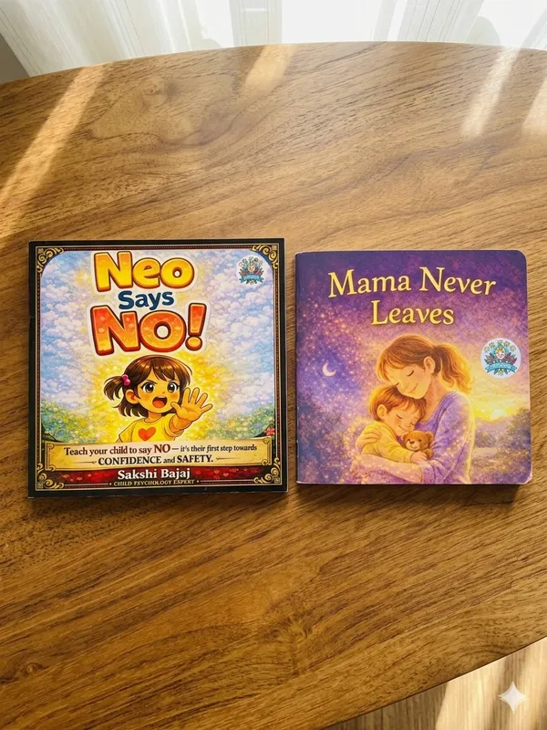 Neo_Says_No_Child_Safety_And_Confidence_Book_By_Sakshi_Bajaj_And_Mama_Never_Leaves_Children_Board_Book_Pack_Of_2