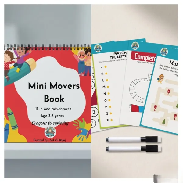 Educational_Learning_Activity_Cards_Set_Color_The_Number_And_Match_The_Letters_And_Complete_Pattern_And_Mini_Movers_Book_11_In_One_Adventures_Activity_Book_For_Kids_Pack_Of_2