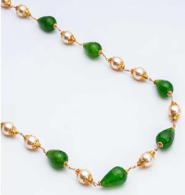 Basraa_Green_Pearl_Drop_Necklace