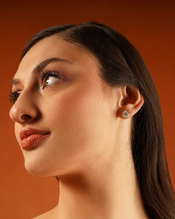 Basraa_Square_Solitaire_Studs_Earrings
