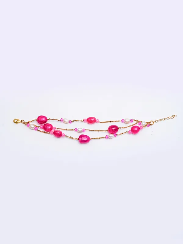 Premium_Rose__Agate_and_Pearl_Bracelet_for_Everyday_Elegance_&_Party_Styling