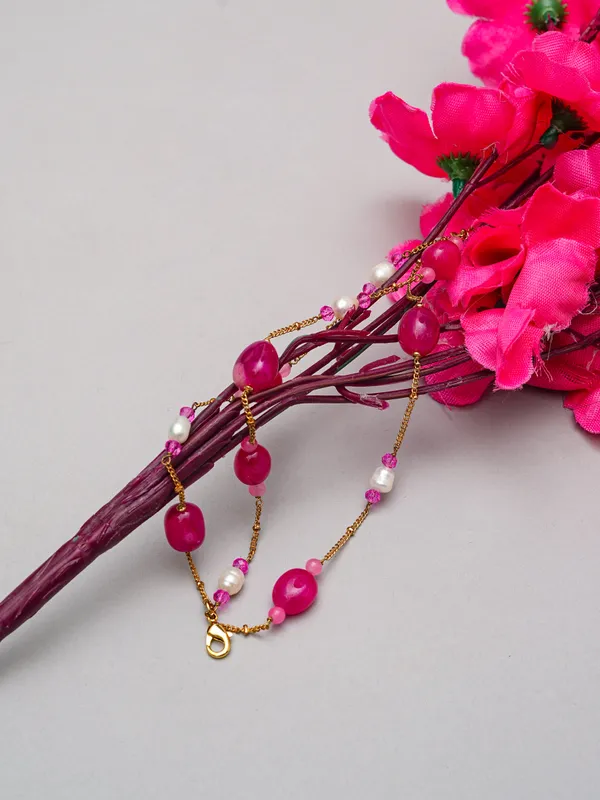 Premium_Rose__Agate_and_Pearl_Bracelet_for_Everyday_Elegance_&_Party_Styling