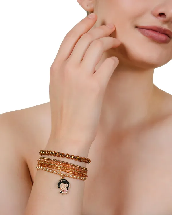 Elegant_Choco_Charm_Multi-Layer_Bracelet_Set